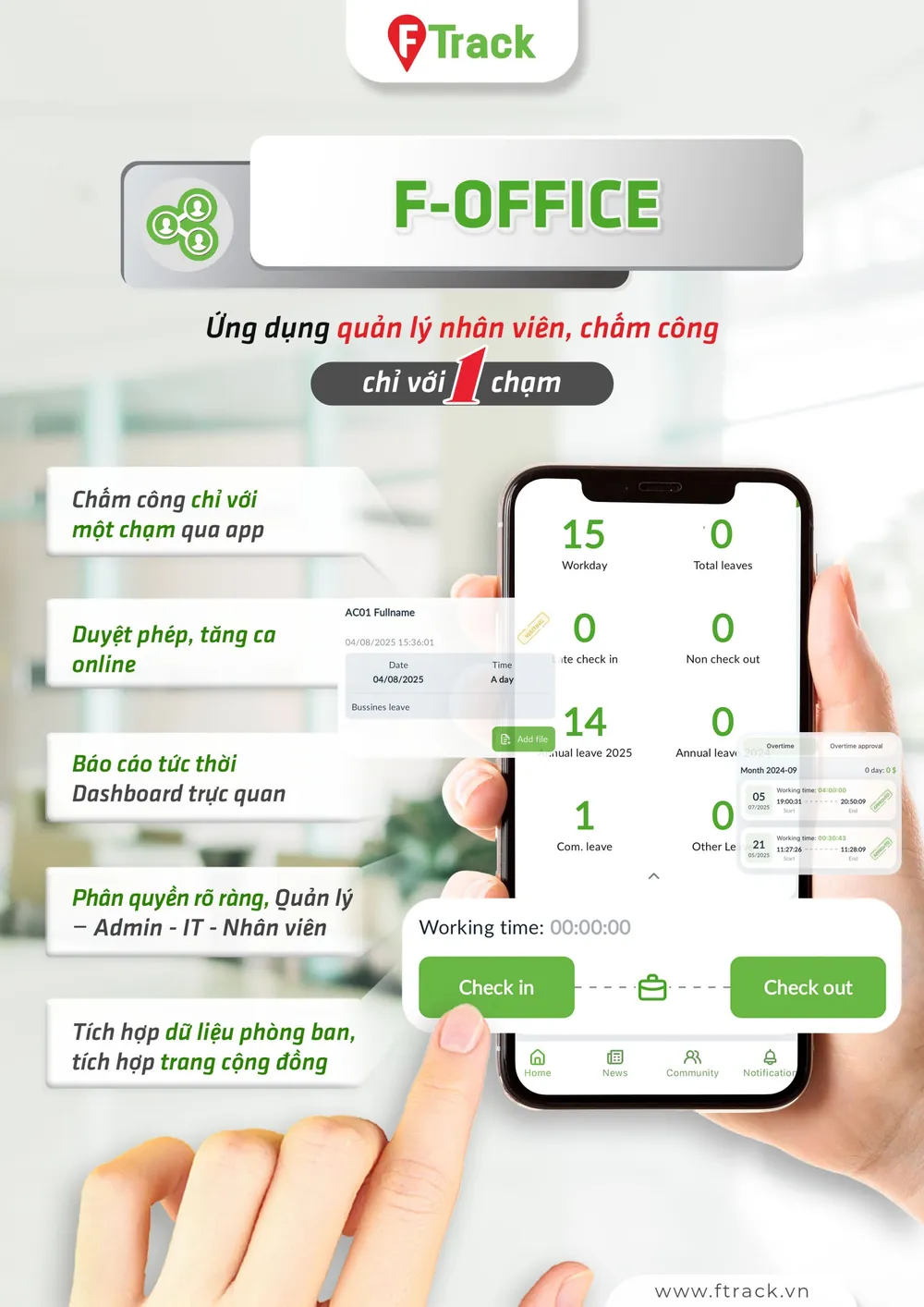 Poster chương trình đăng ký dùng thử miễn phí F-Office