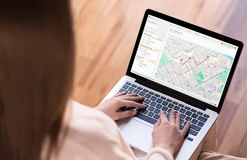 Quản lý xem lộ trình di chuyển của nhân viên trên bản đồ FTrack